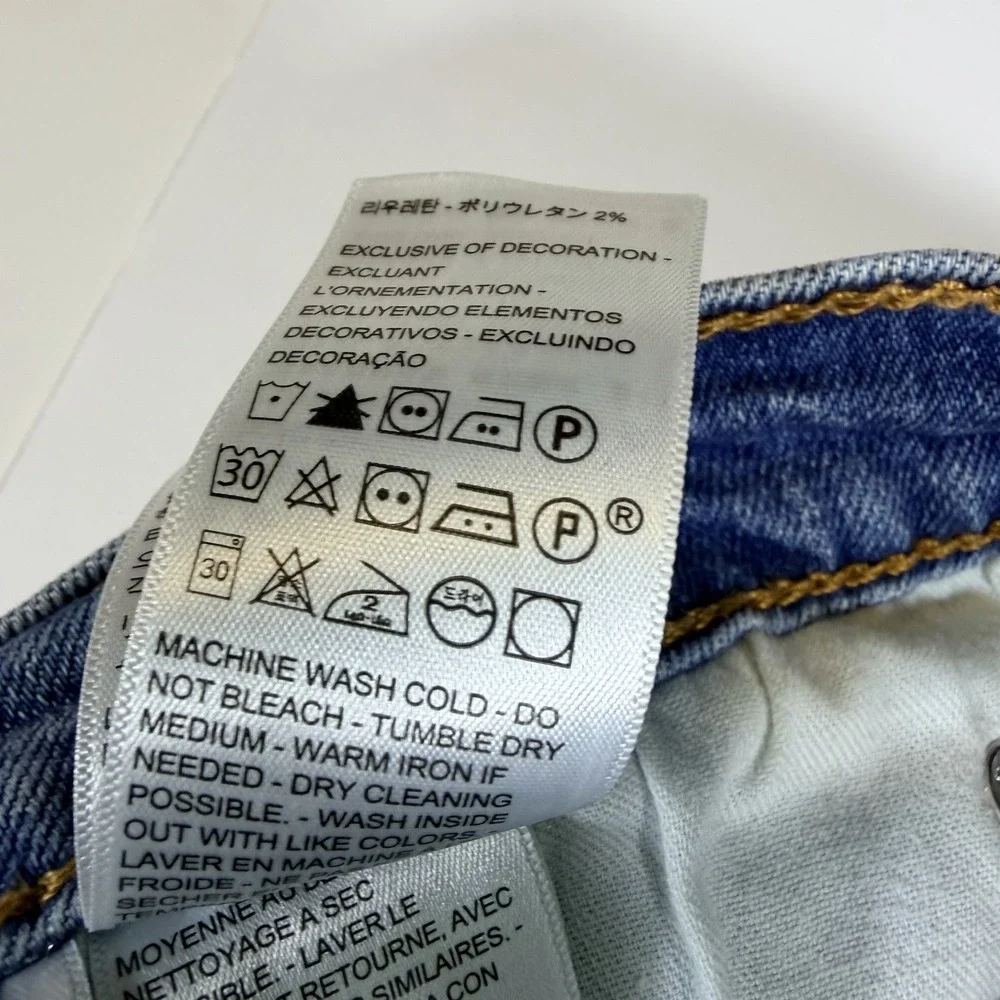 Levi's 505 Jeans Mens 36x30 Blue Denim Faded Stretch Red Tab Boho Straight Leg